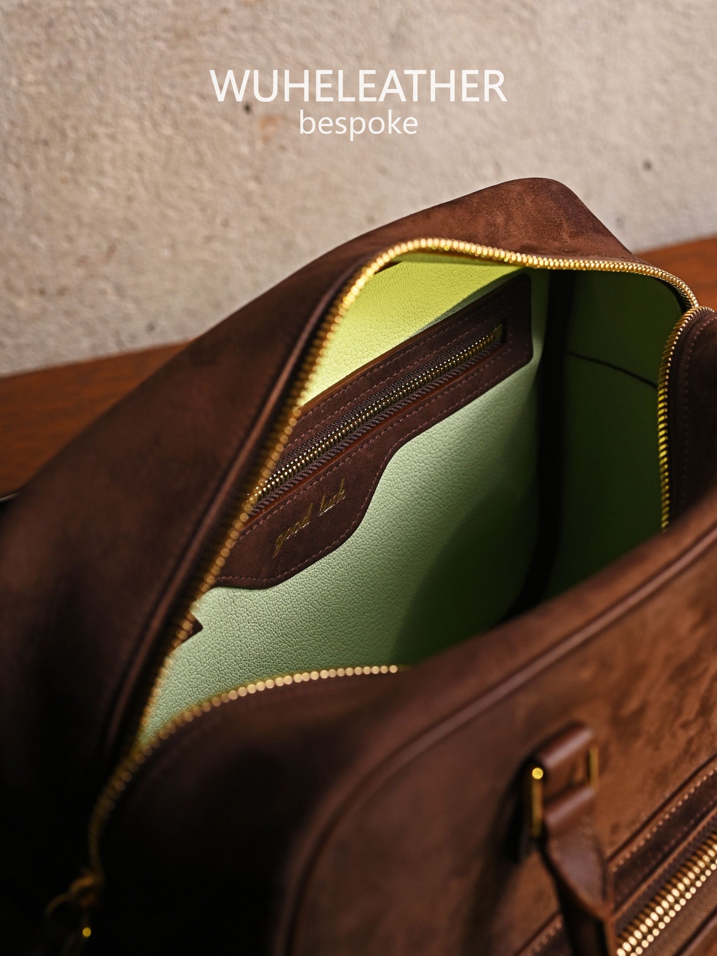 WUHE||POCKET HUB,Suede Calfskin