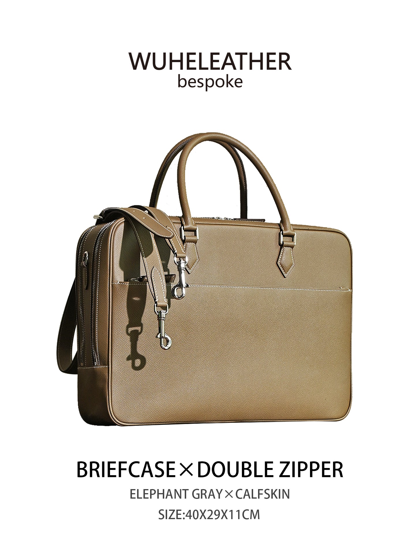 Double Zipper Briefcase