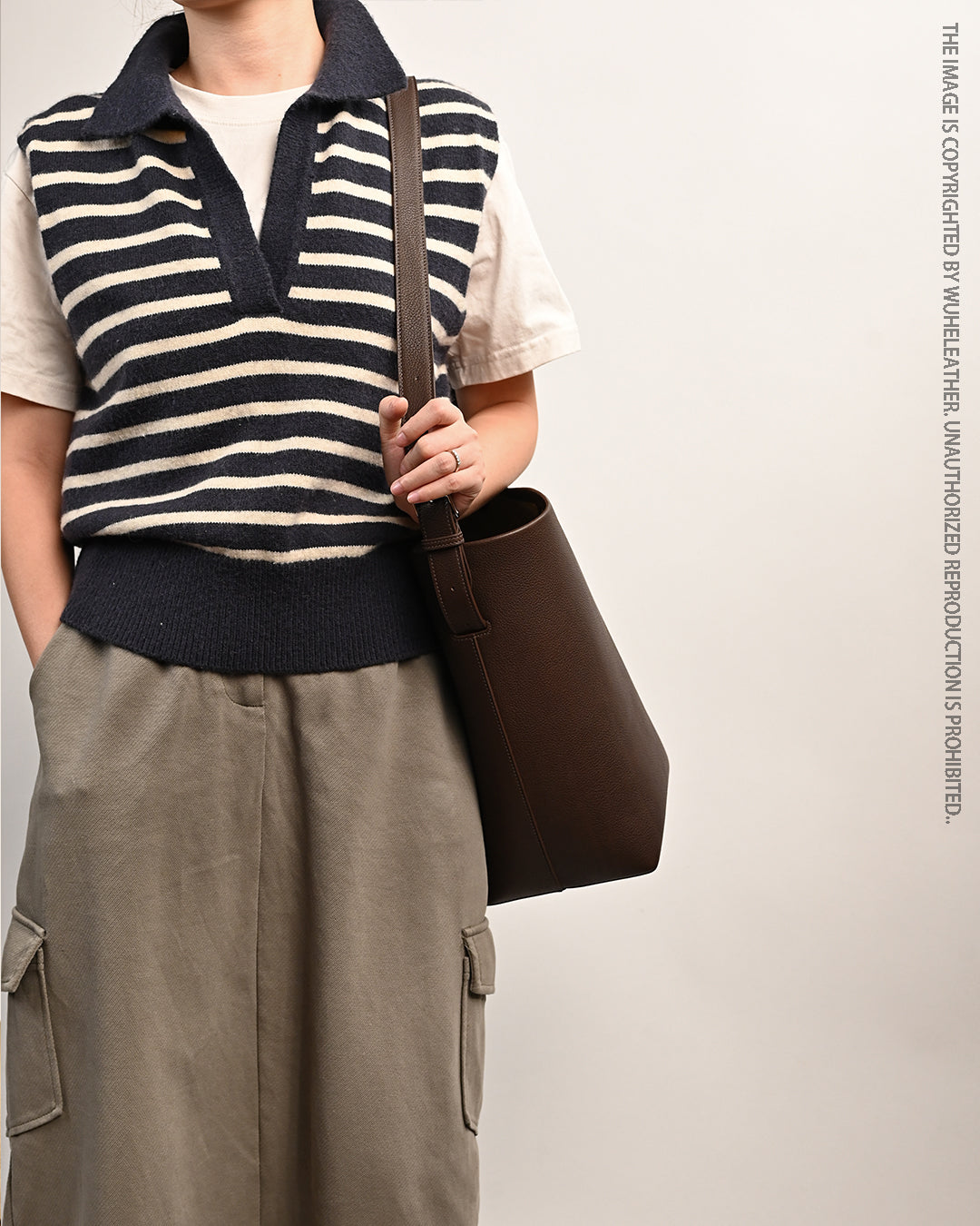 Bucket bag(Barenia Faubourg leather )