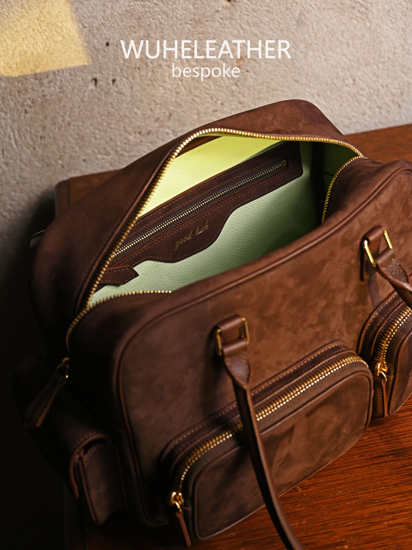WUHE||POCKET HUB,Suede Calfskin