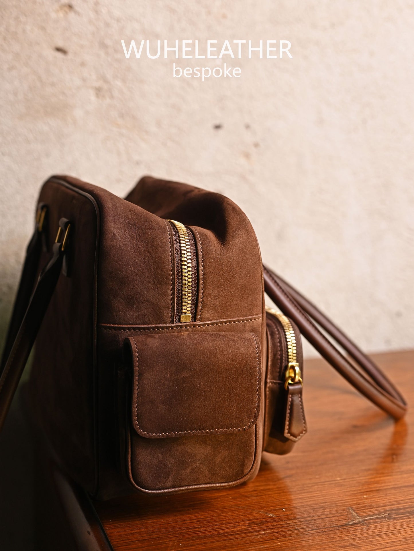 WUHE||POCKET HUB,Suede Calfskin