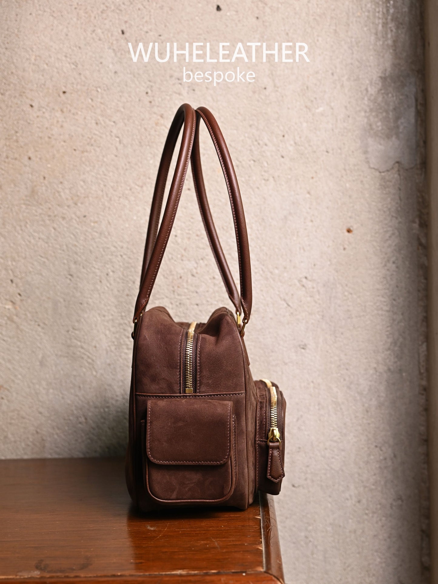 WUHE||POCKET HUB,Suede Calfskin