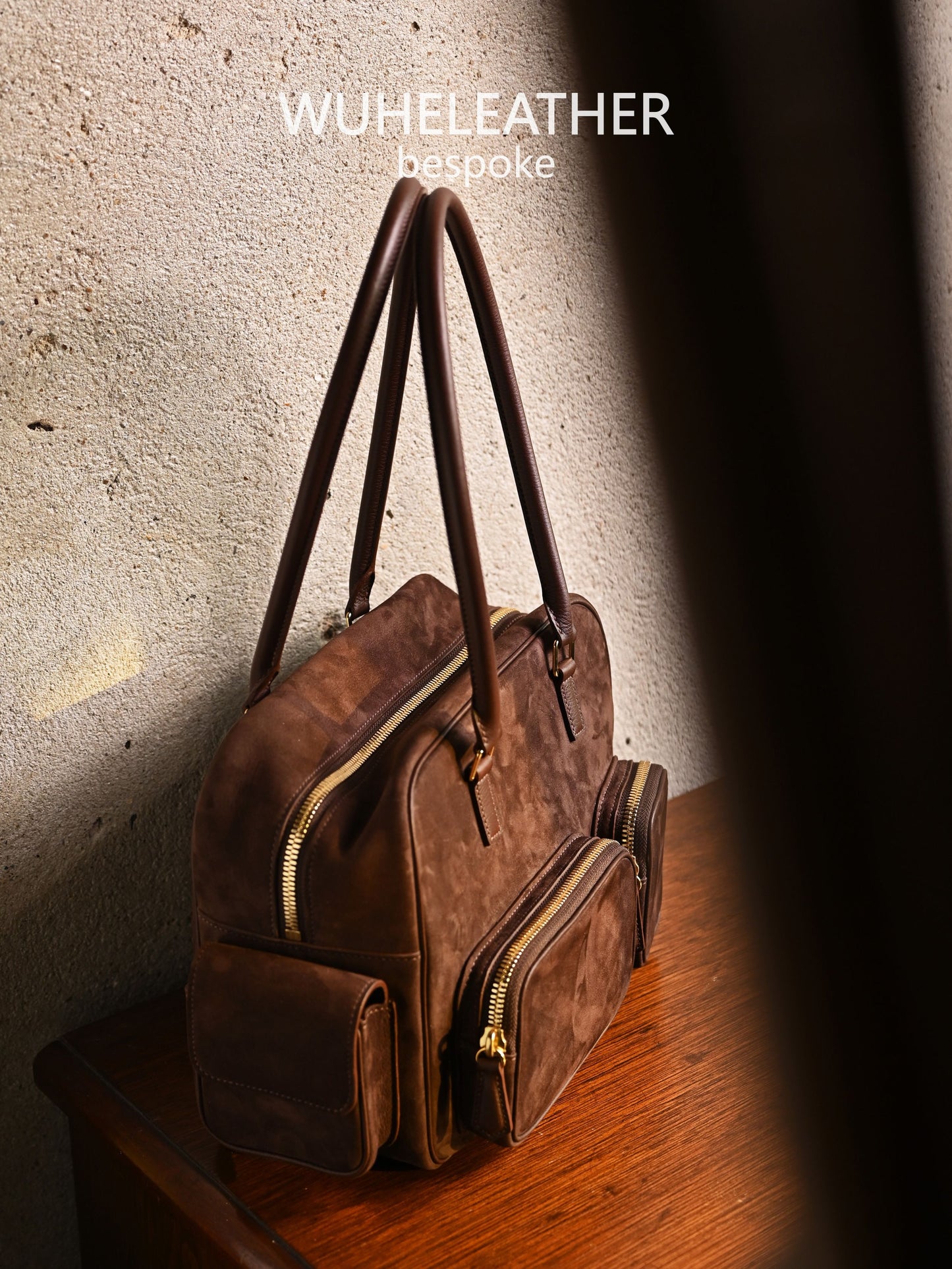 WUHE||POCKET HUB,Suede Calfskin