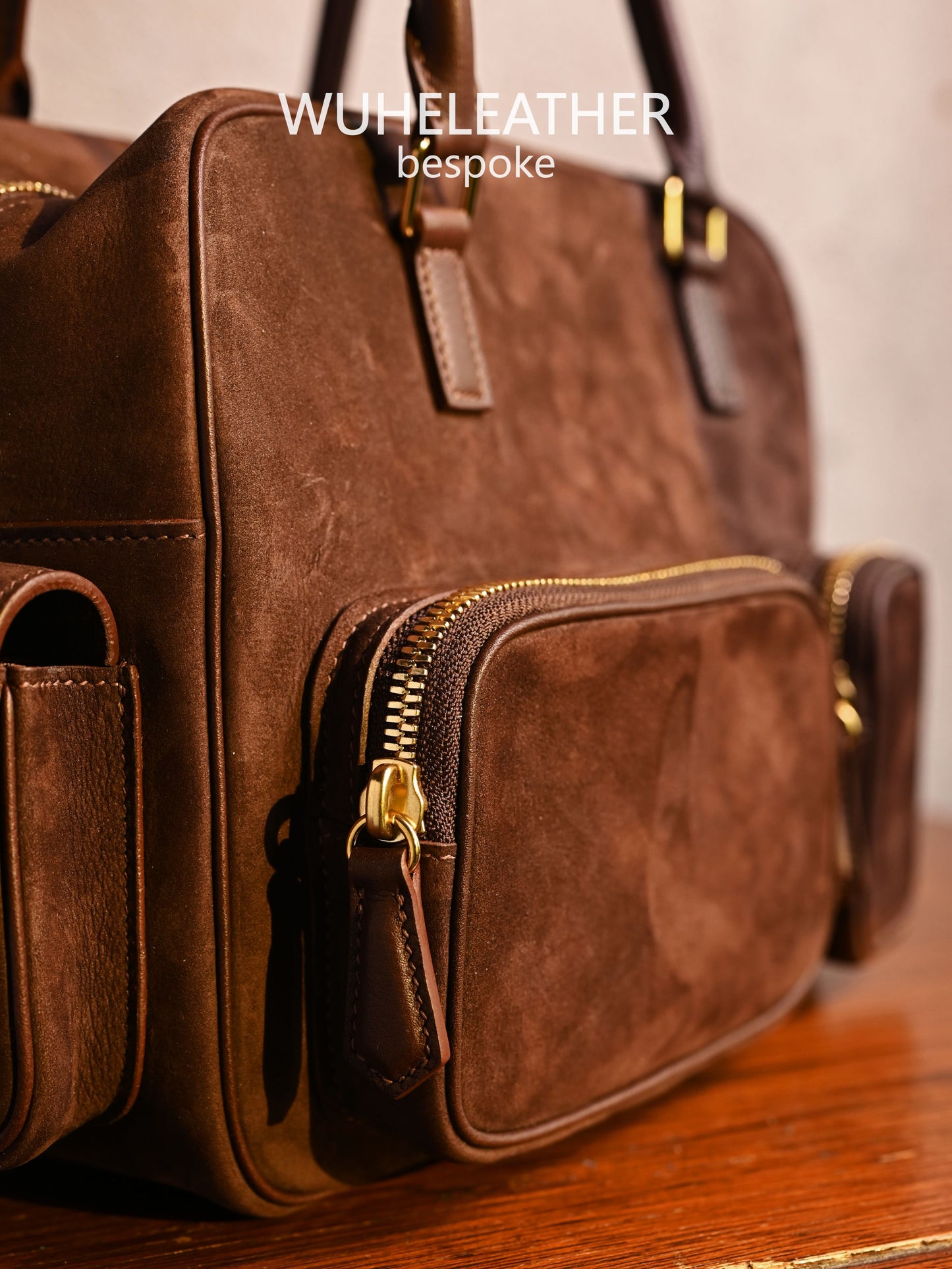 WUHE||POCKET HUB,Suede Calfskin