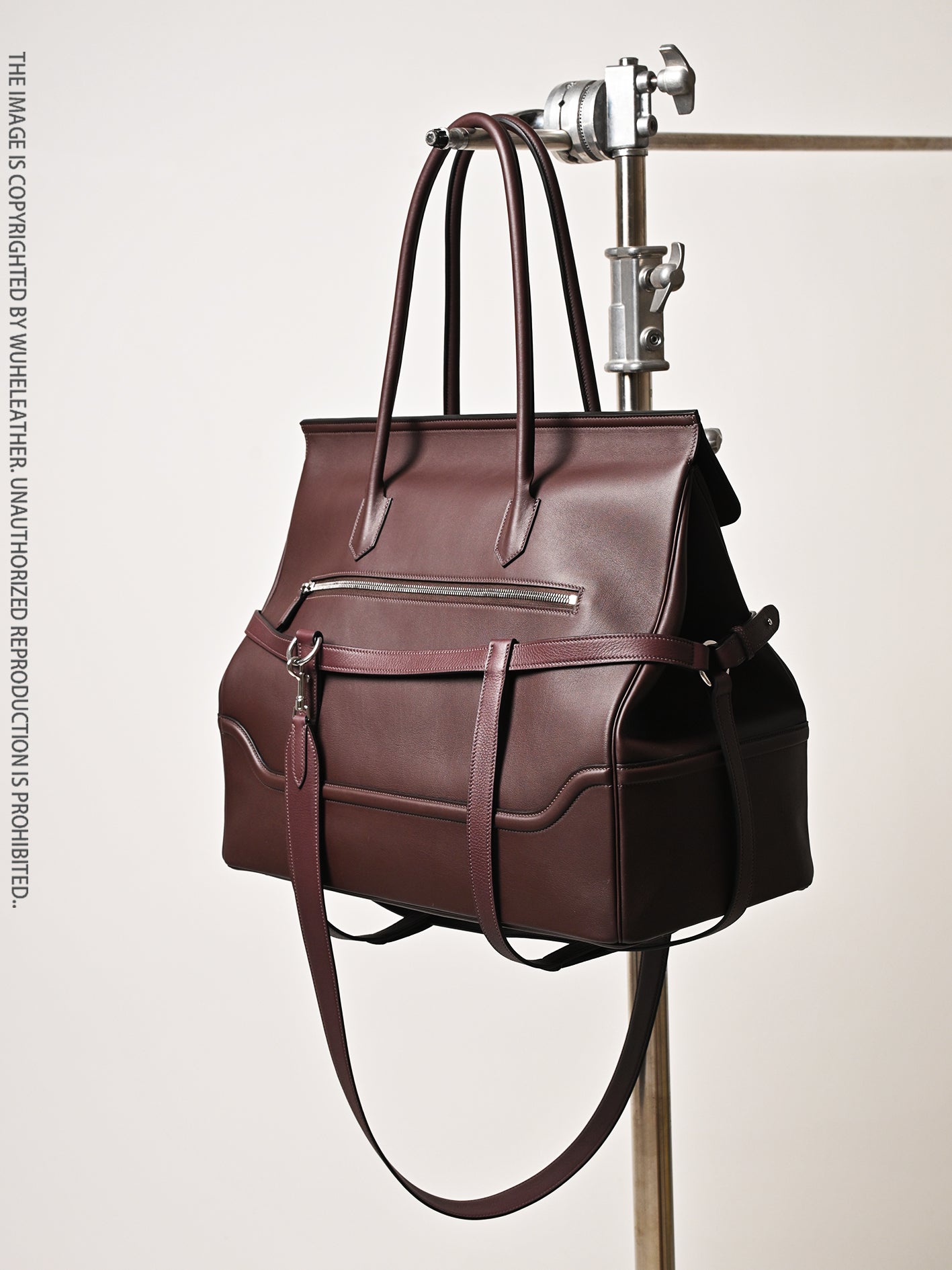 WUHE||Classic handbag/Leather frame shoulder strap