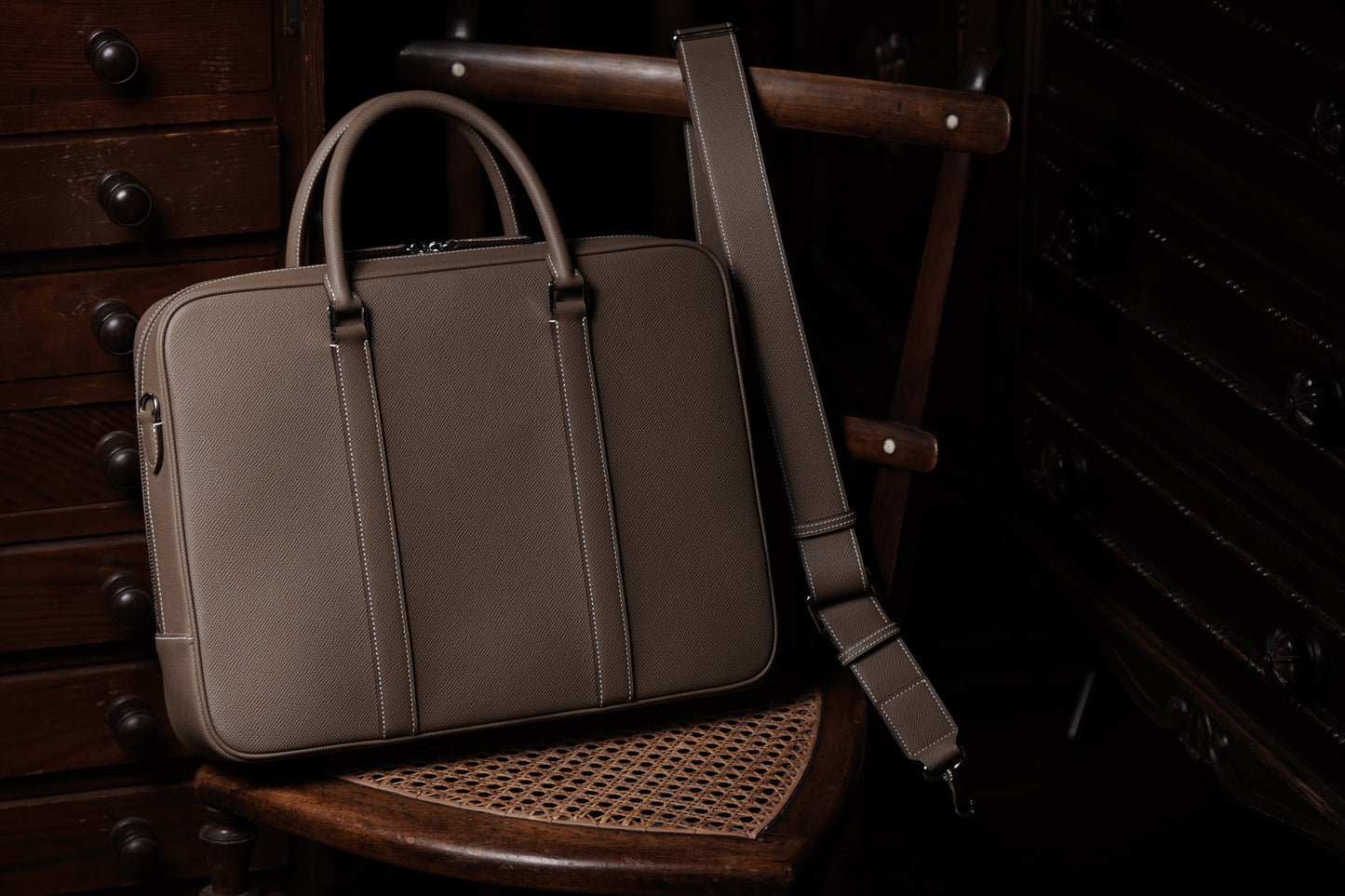 Espom leather briefcase