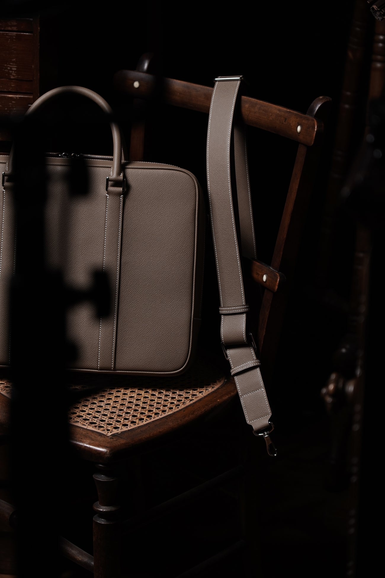 Espom leather briefcase