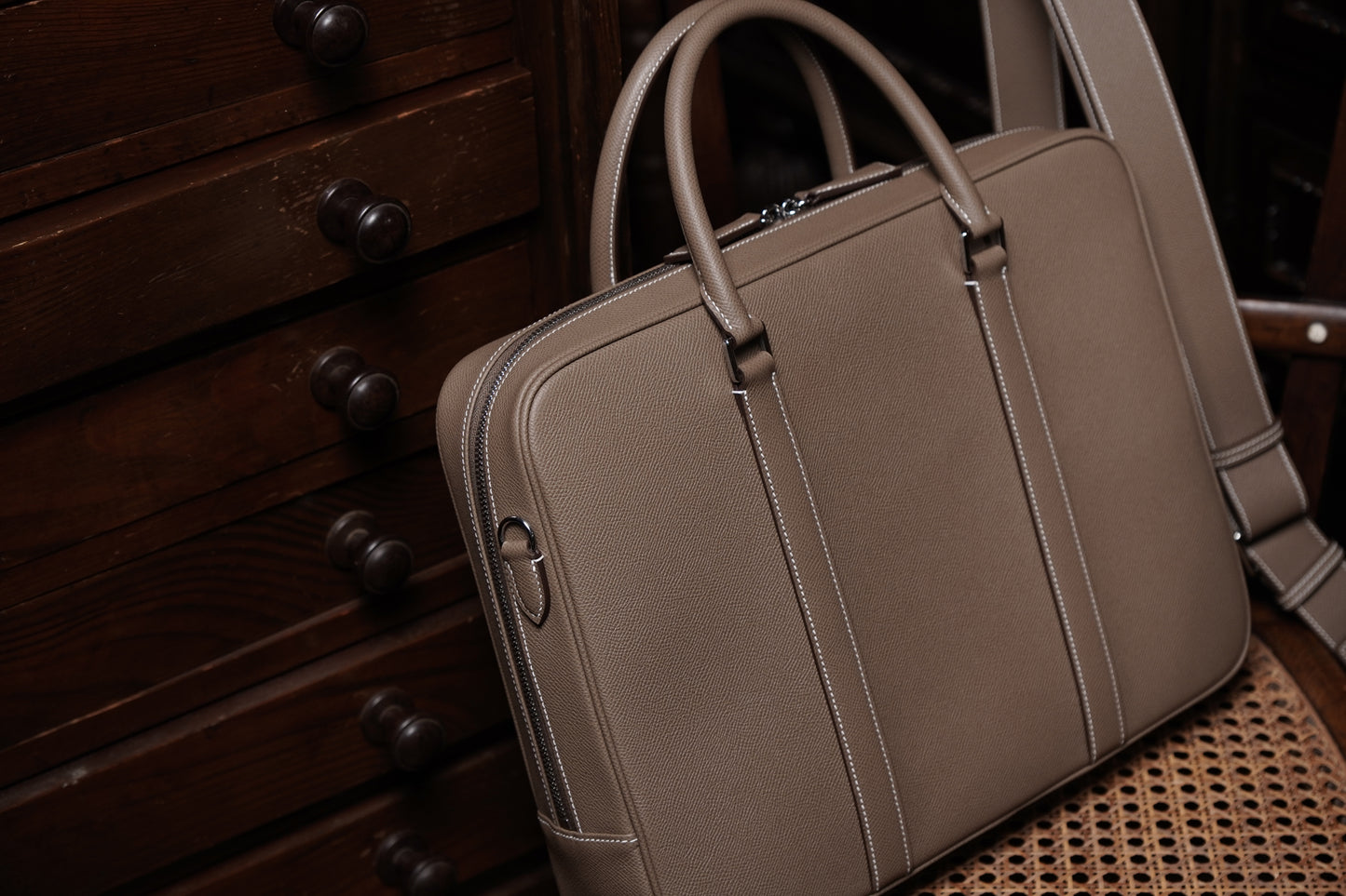Espom leather briefcase