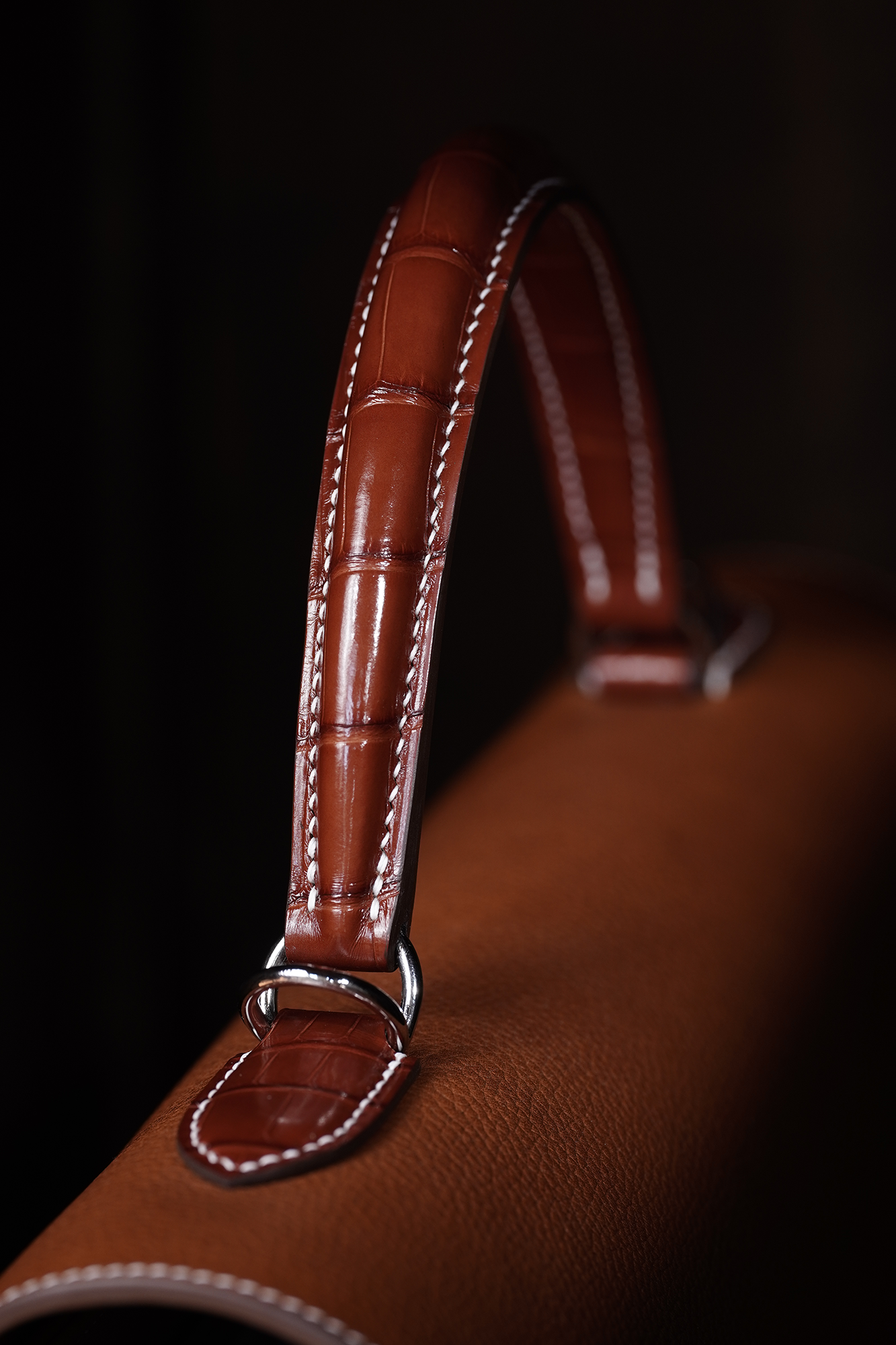 WUHE||Horseshoe Clasp Bag(Barenia Faubourg ×crocodile)