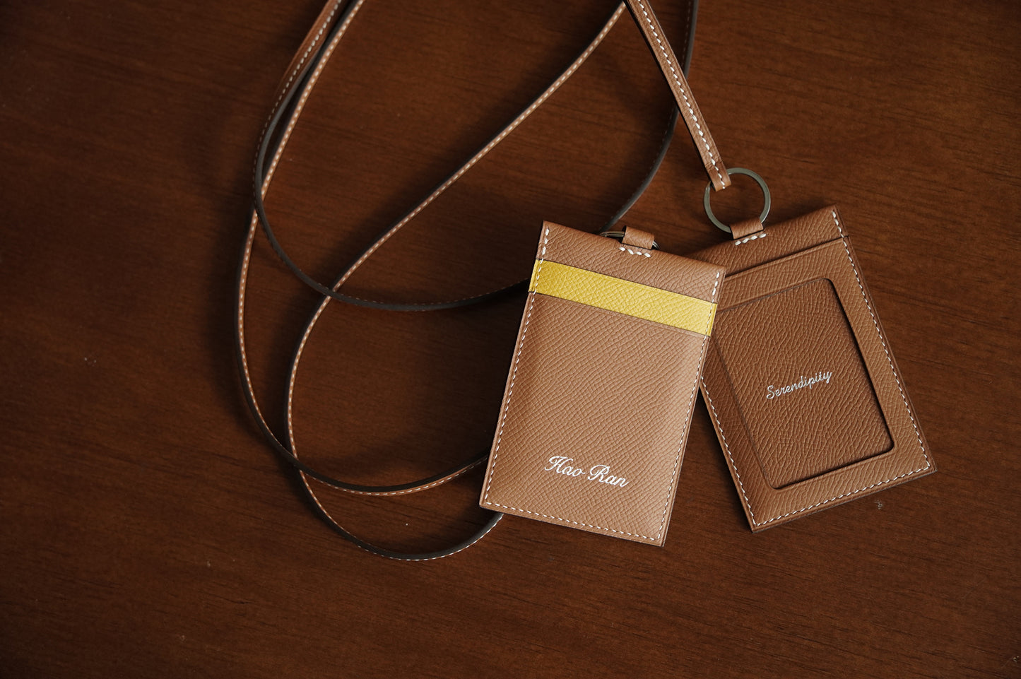 Espom leather ID card holder