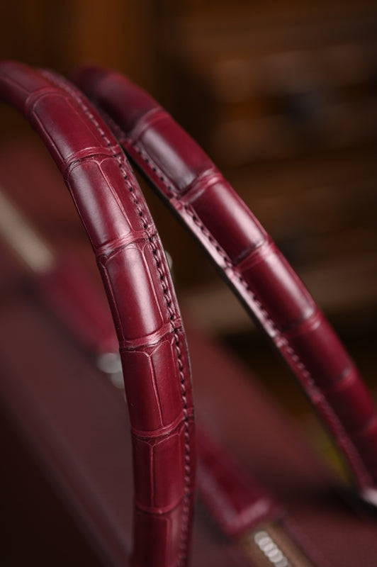 Crocodile leather briefcase
