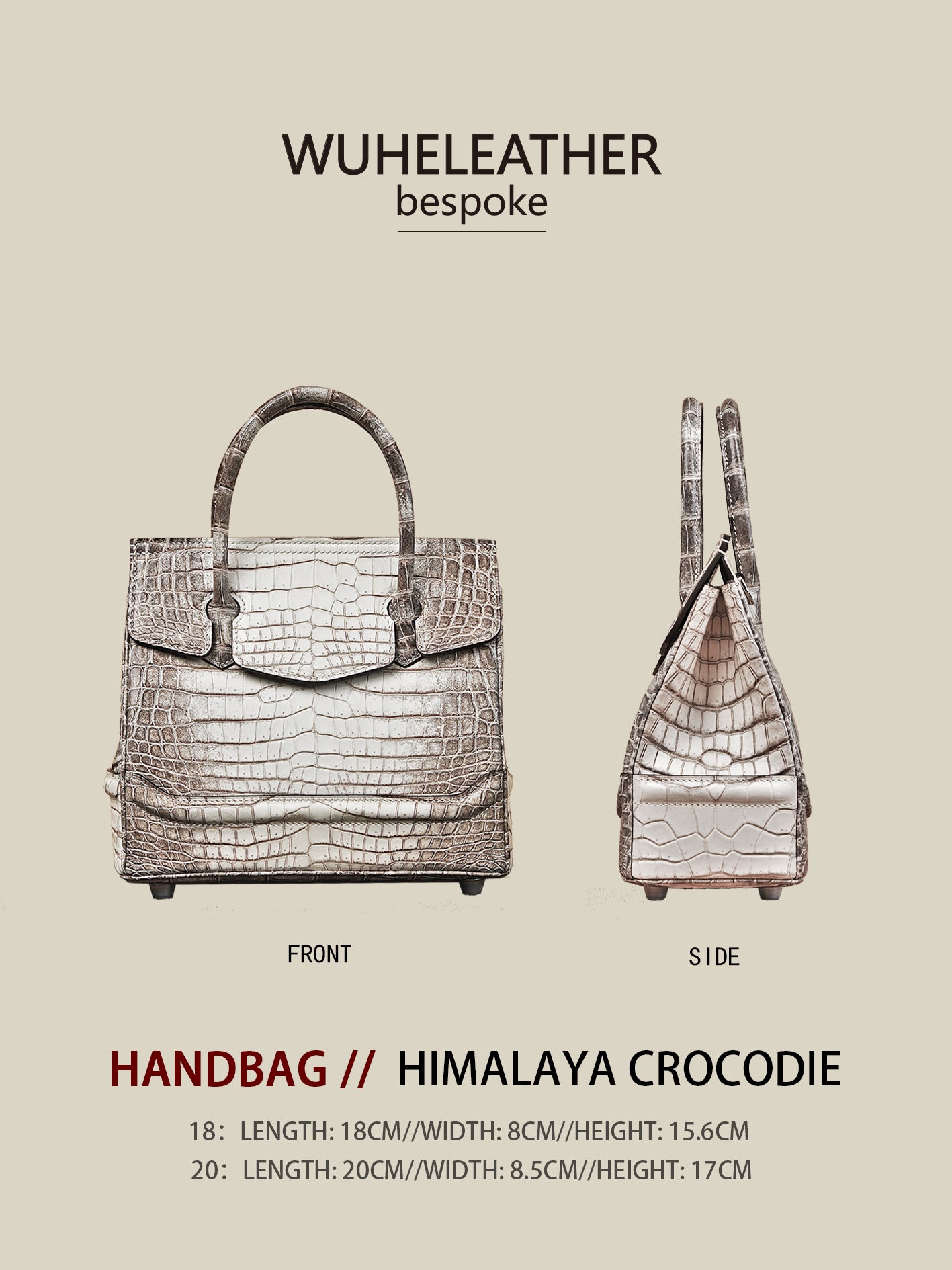 Classic Himalaya Crocodile handle Bag