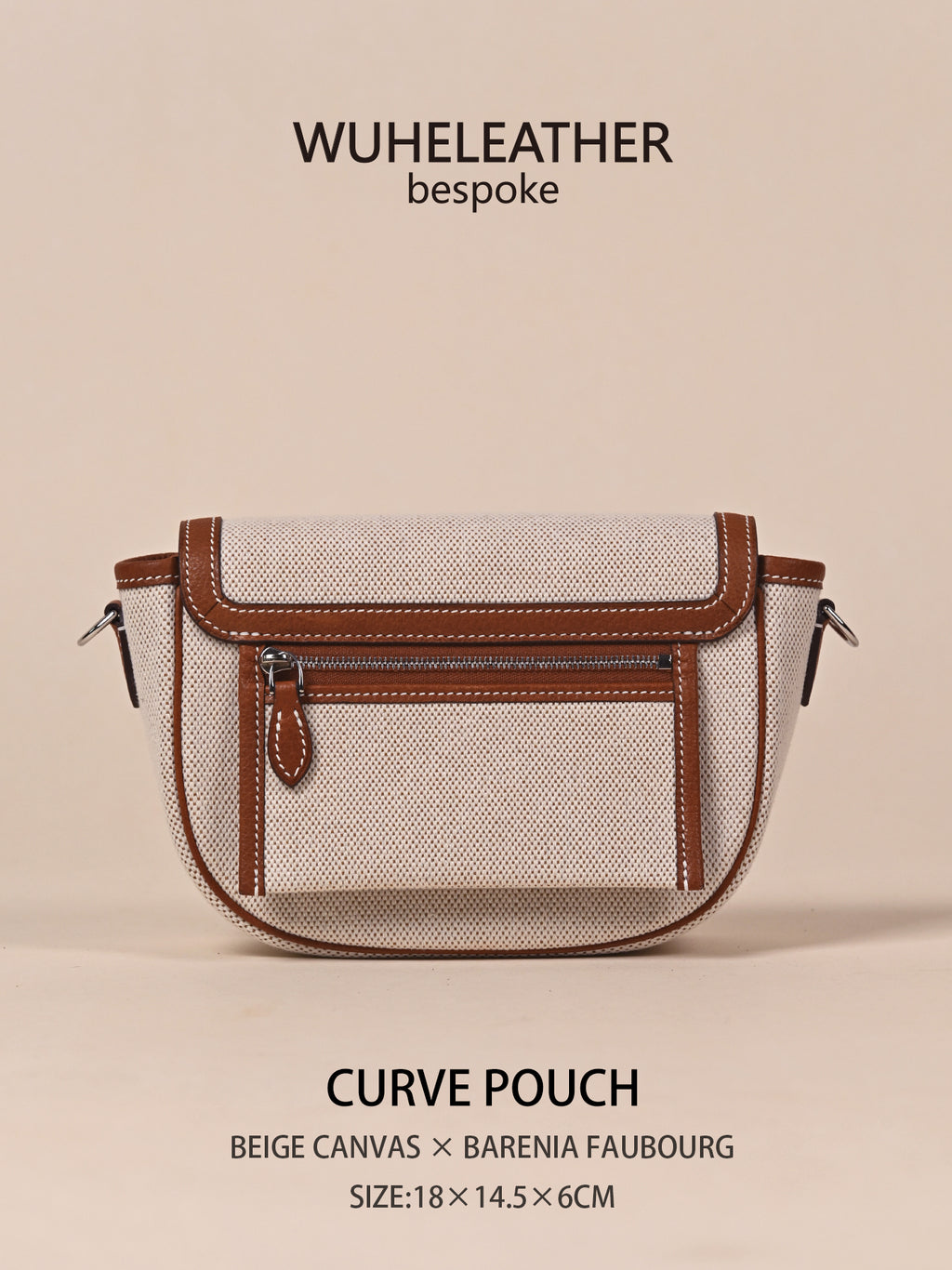 CURVE POUCH · 18||Canvas ×Barenia Faubourg