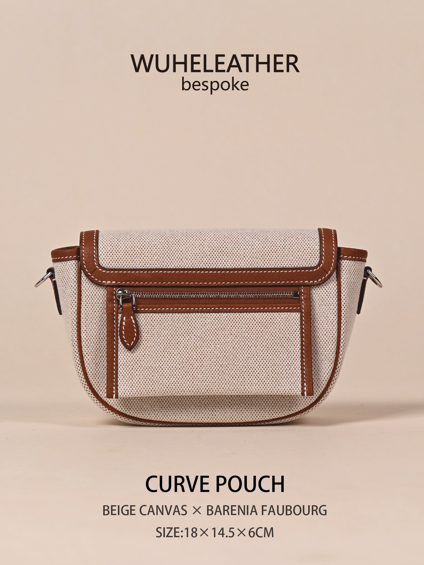 CURVE POUCH · 18||Canvas ×Barenia Faubourg