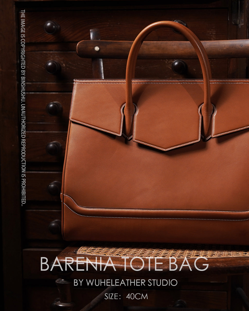 WUHE||Classic barenia handbag/L
