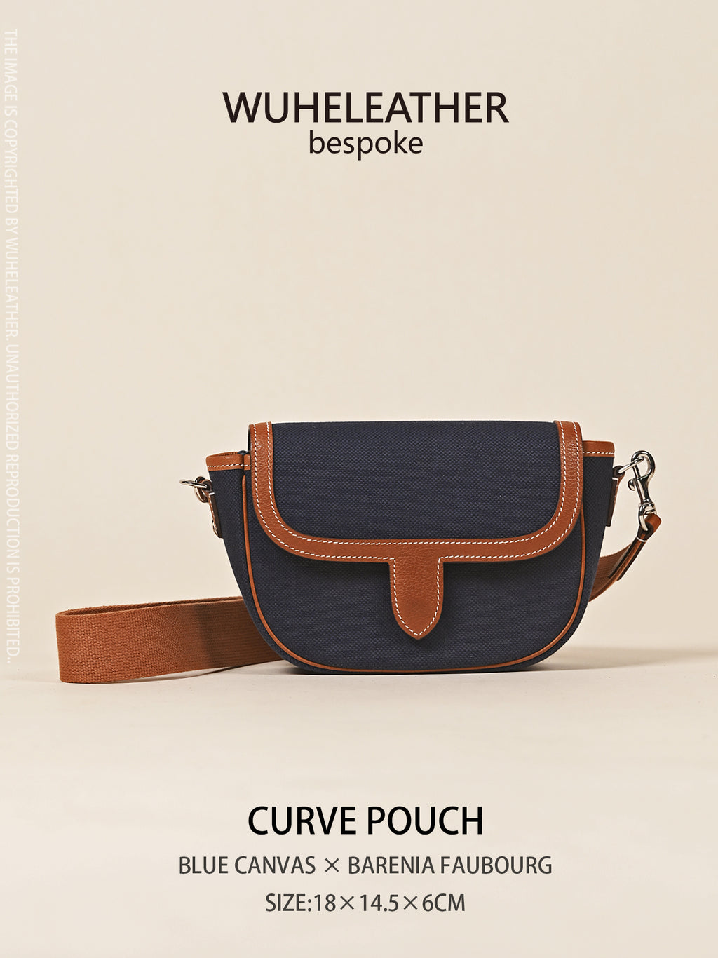 CURVE POUCH · 18||Canvas ×Barenia Faubourg