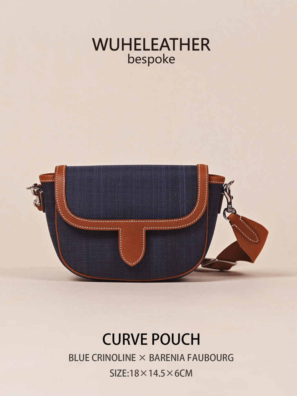 CURVE POUCH · 18||Crinoline ×Barenia Faubourg