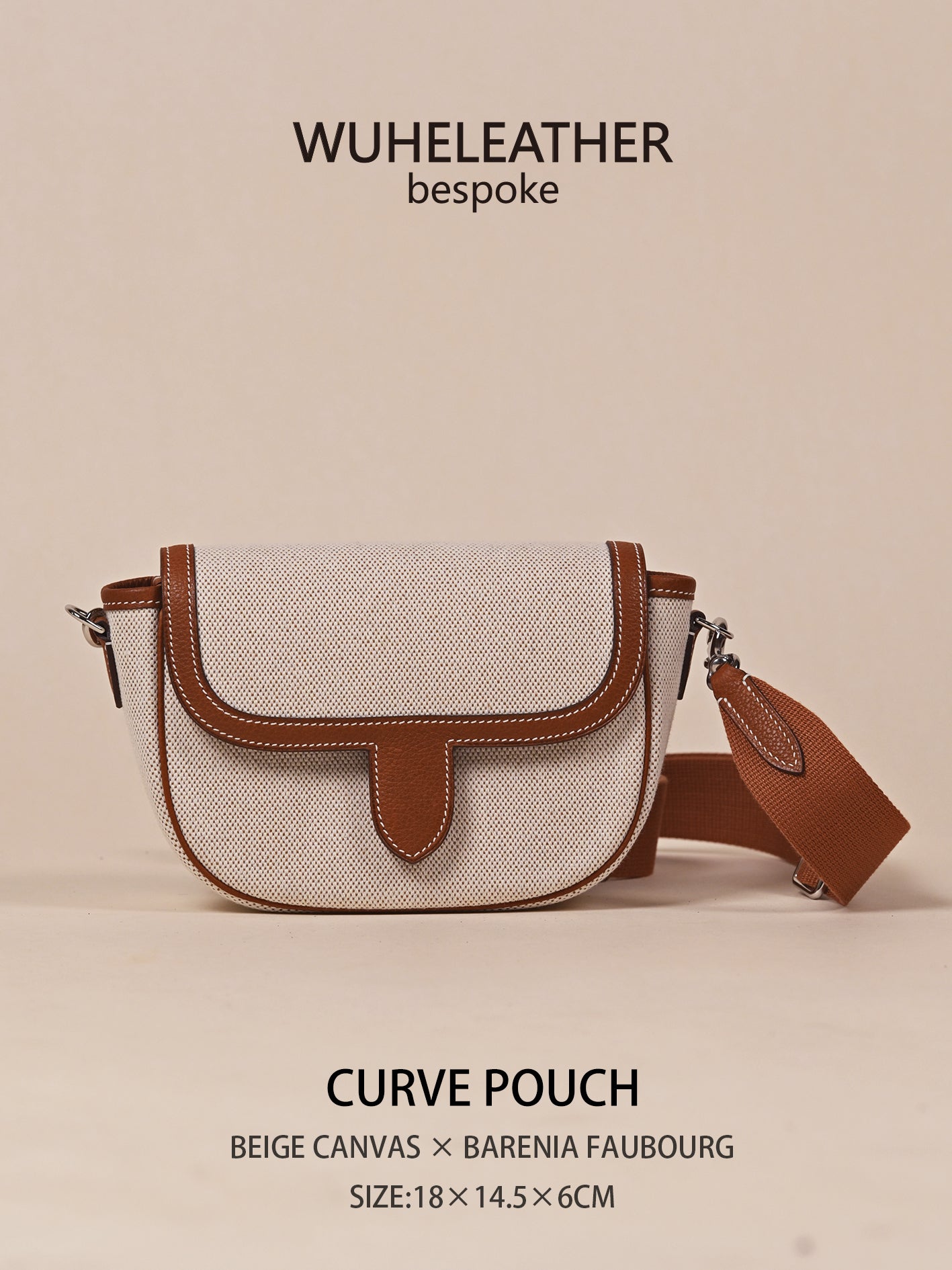 CURVE POUCH · 18||Canvas ×Barenia Faubourg