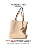 WUHE||Double-sided leather tote bag
