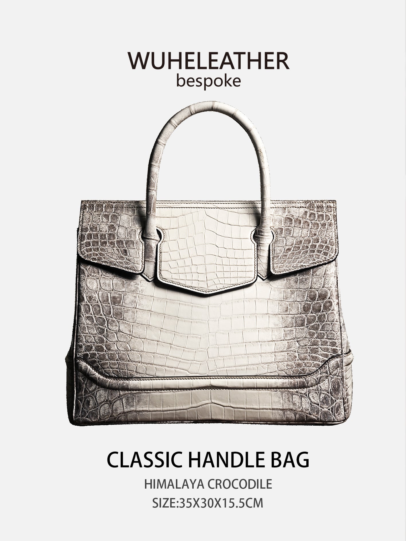Classic Himalaya Crocodile handle Bag
