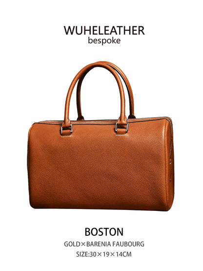 Minimalist Boston Bag ||GOATSKIN