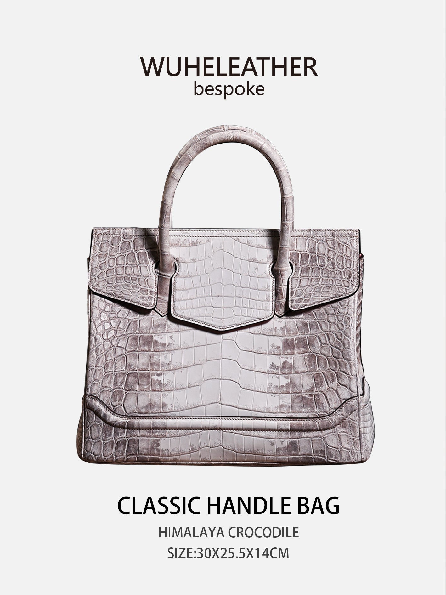 Classic Himalaya Crocodile handle Bag