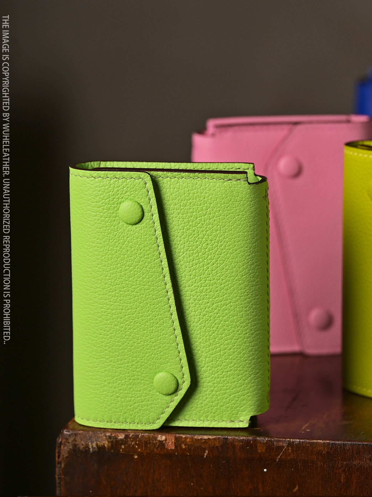 WUHE/In Stock||Maxi Carry Card Case(Calfskin）