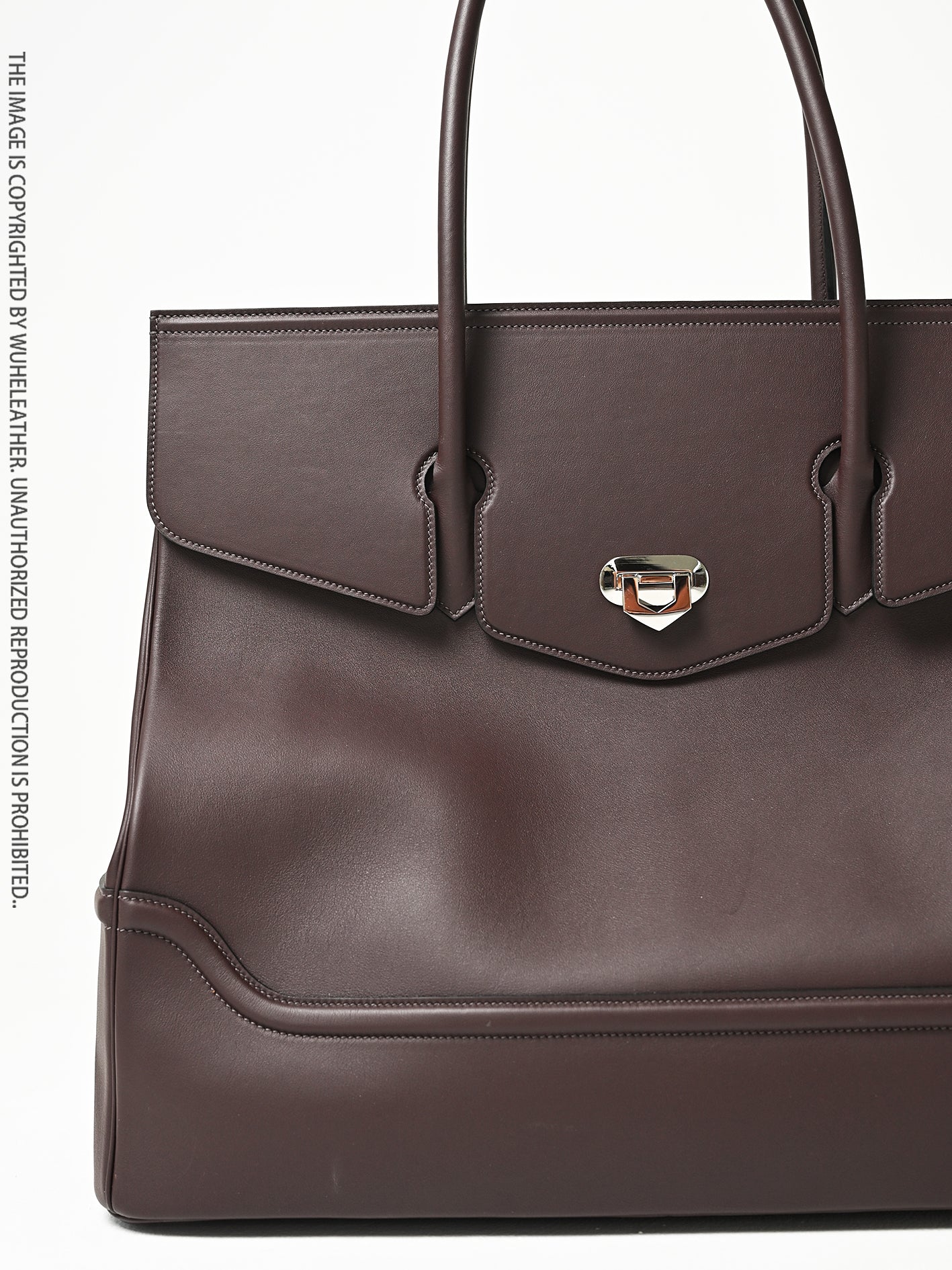 WUHE||Classic handbag/Leather frame shoulder strap