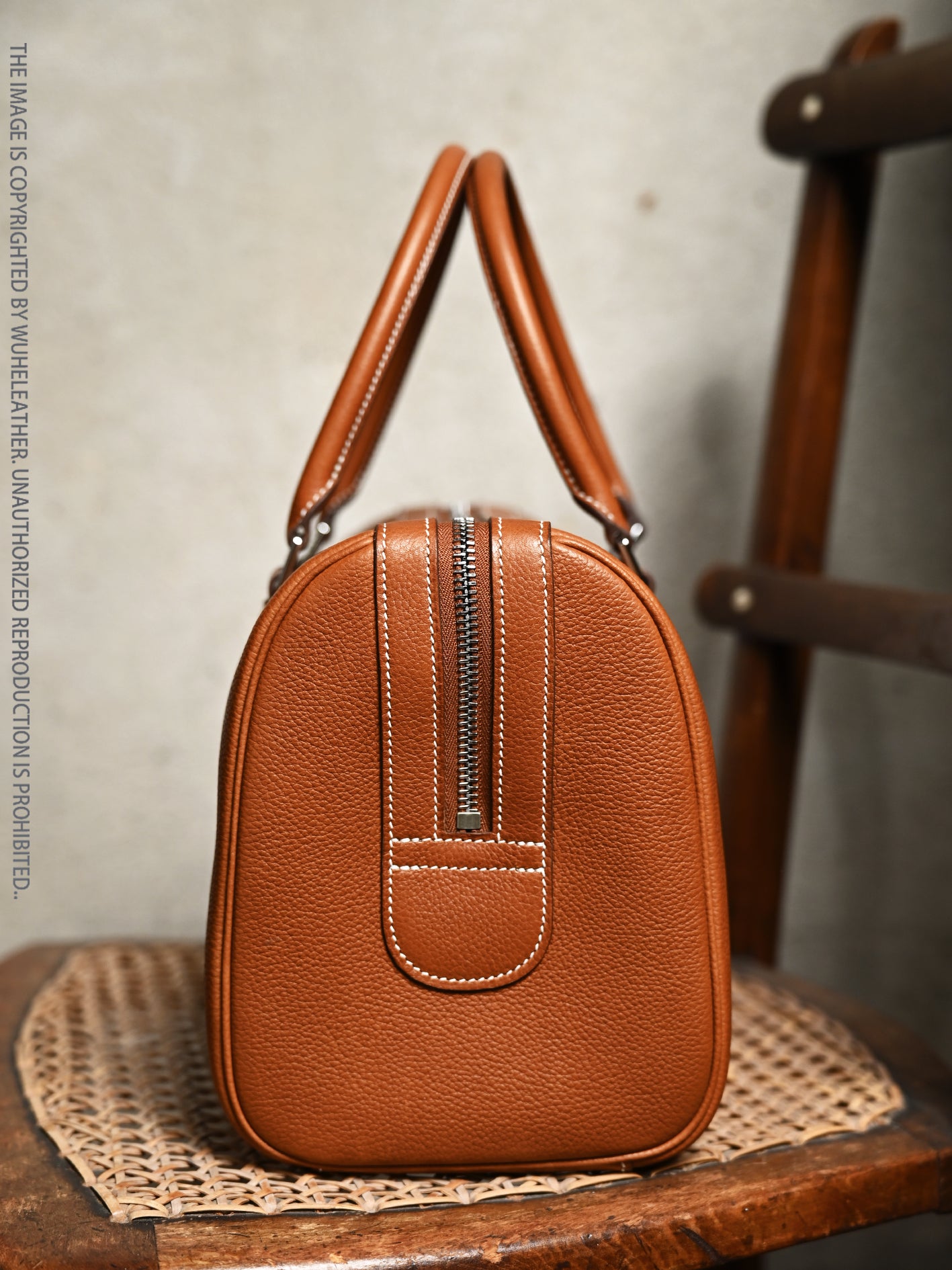 Minimalist Boston Bag ||GOATSKIN