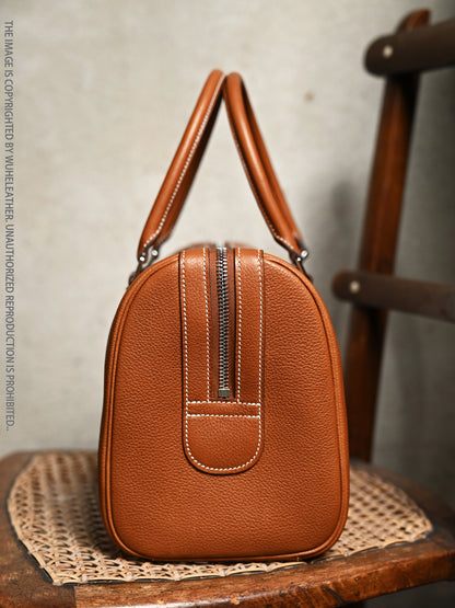 Minimalist Boston Bag ||GOATSKIN