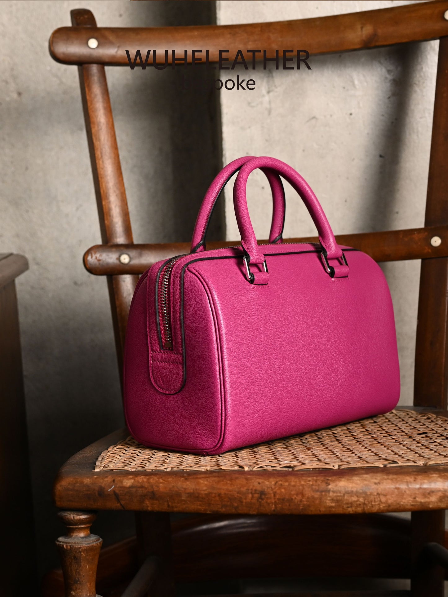 Minimalist Boston Bag ||GOATSKIN