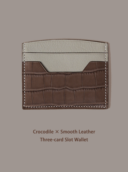 KNES  Card holder with  crocodile