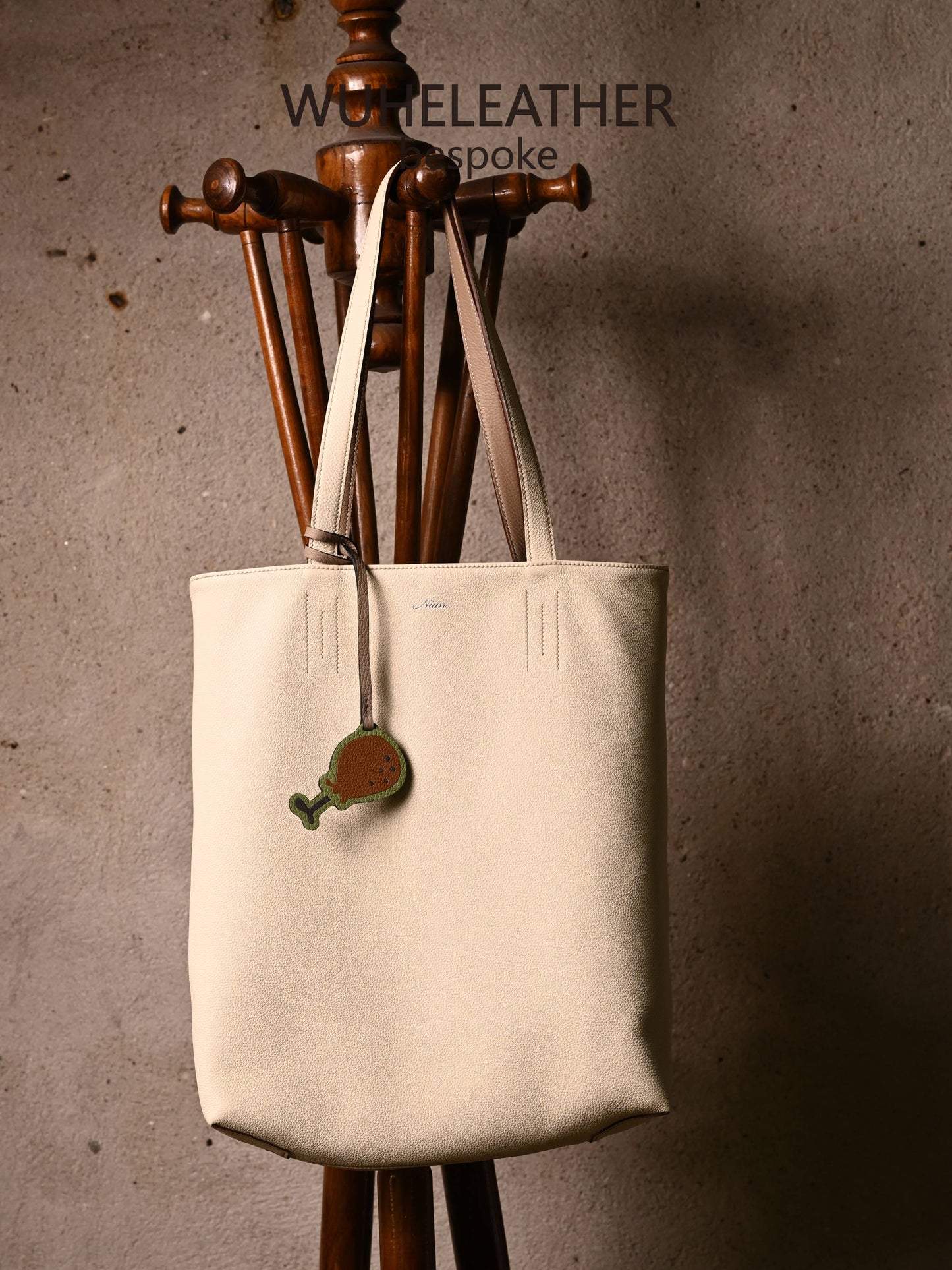 WUHE||Double-sided leather tote bag