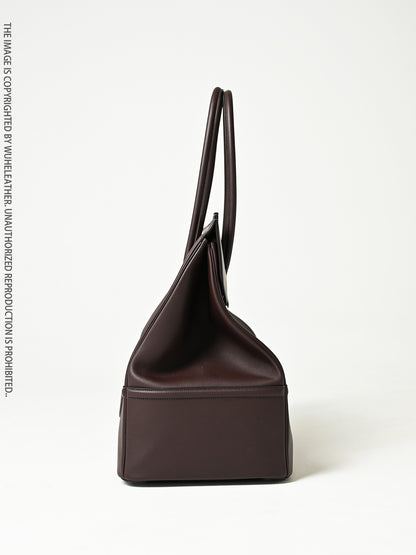 WUHE||Classic handbag/Leather frame shoulder strap