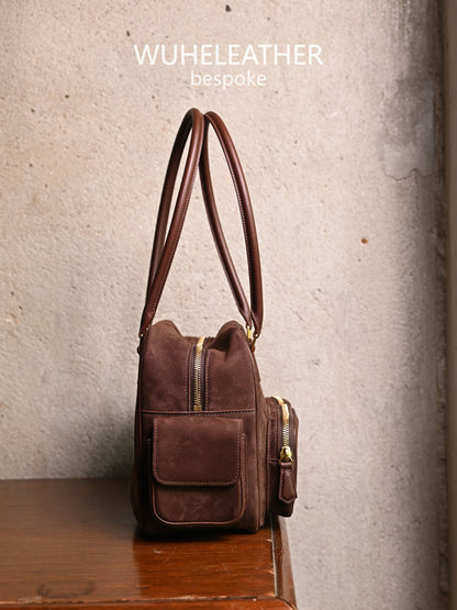 WUHE||POCKET HUB,Suede Calfskin