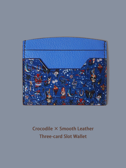 KNES  Card holder with  crocodile