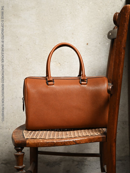 Minimalist Boston Bag ||GOATSKIN