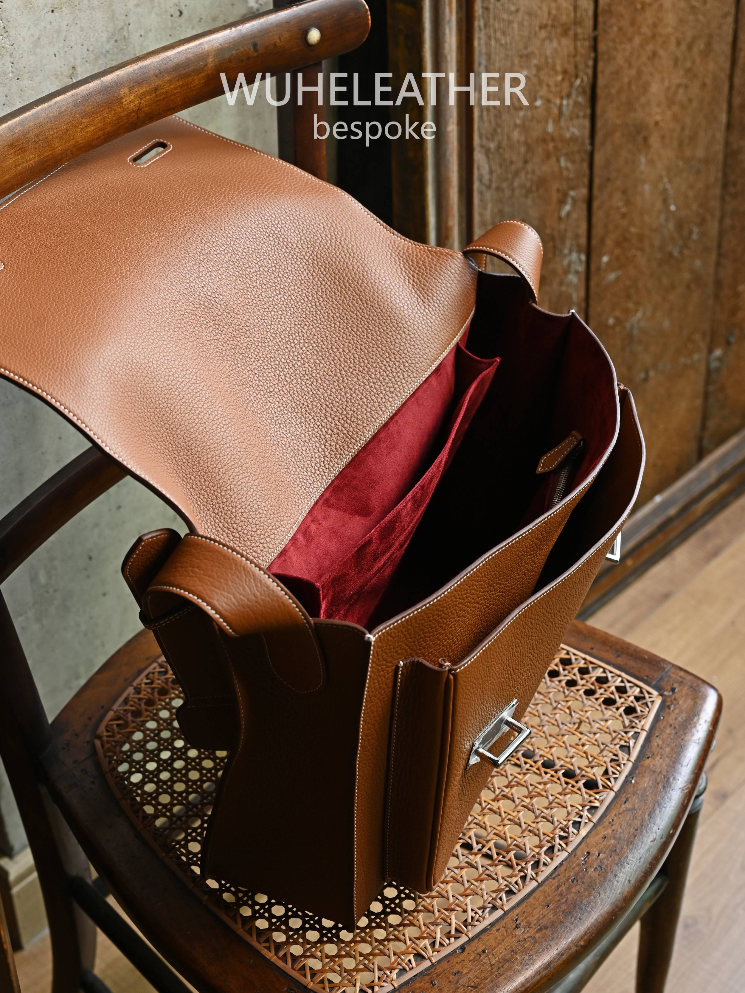 WUHE||Vintage messenger bag/L