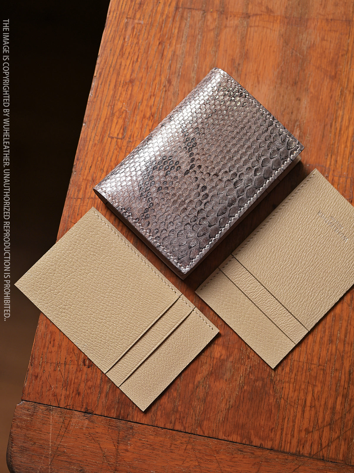 Bifold Card Holder-Exotic Leather Collection