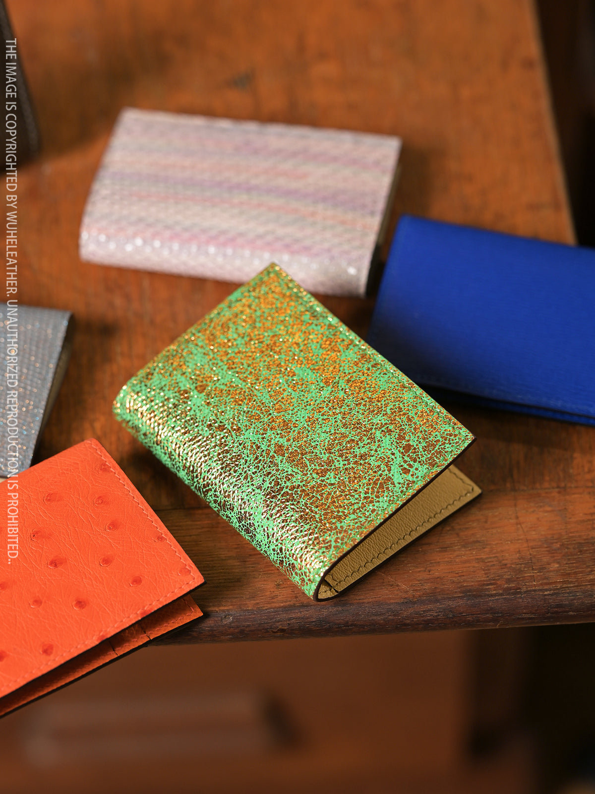 Bifold Card Holder-Exotic Leather Collection