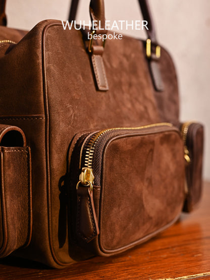WUHE||POCKET HUB,Suede Calfskin