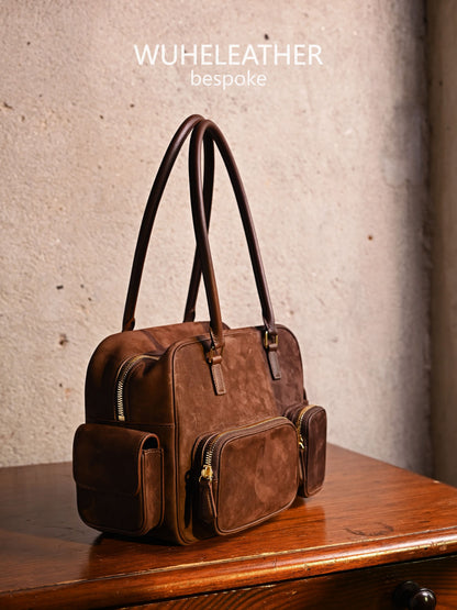 WUHE||POCKET HUB,Suede Calfskin