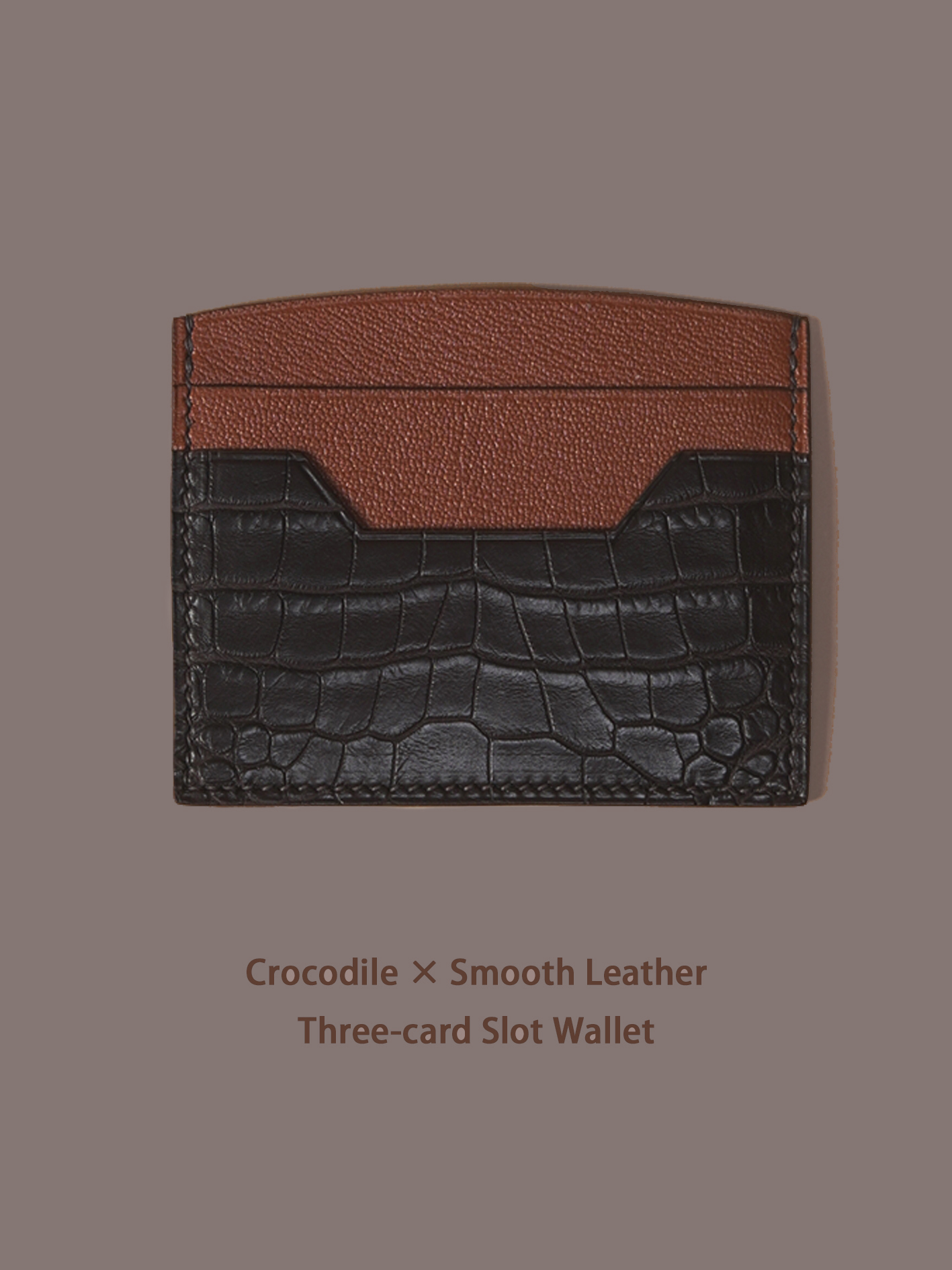 KNES  Card holder with  crocodile