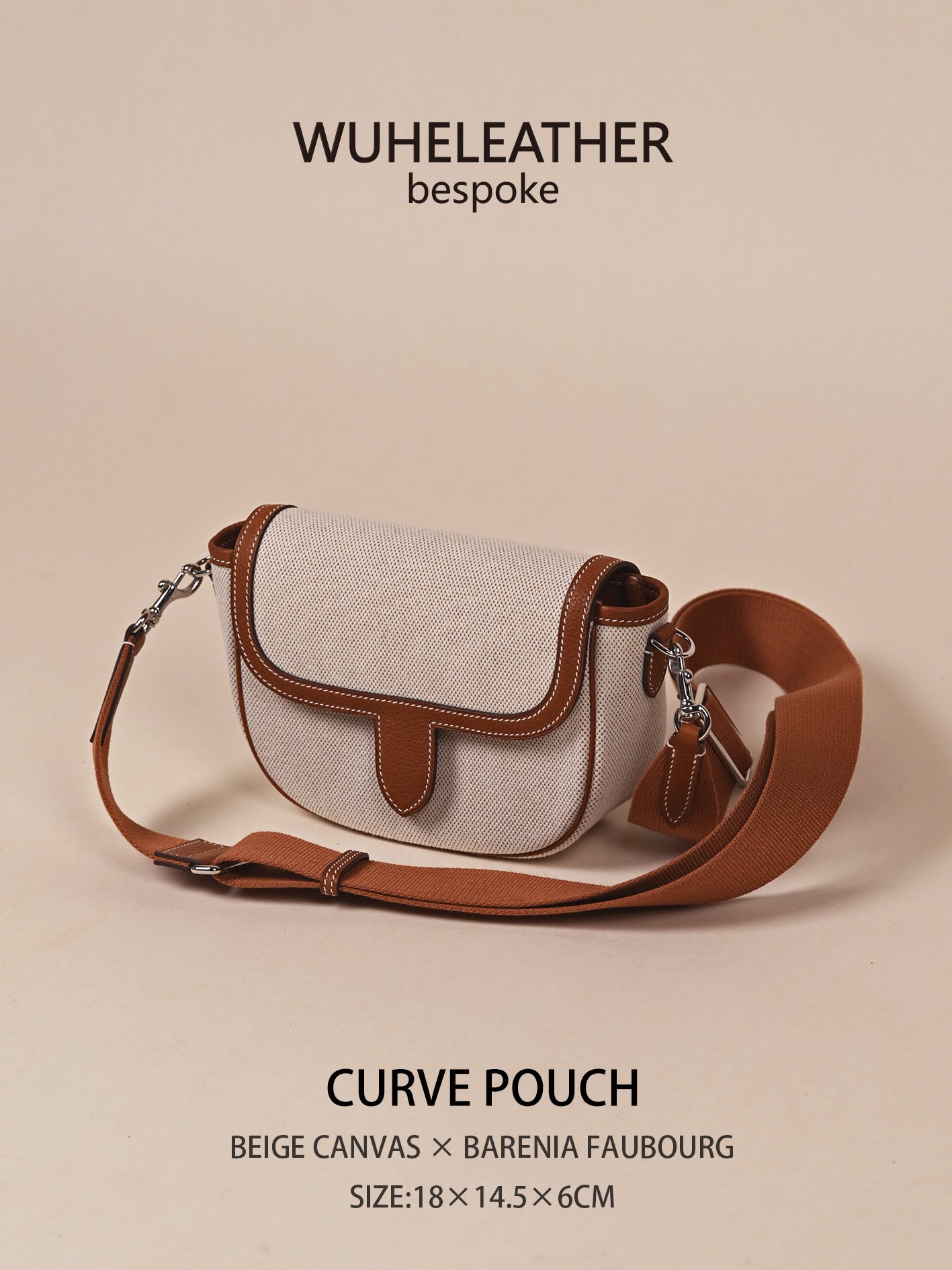 CURVE POUCH · 18||Canvas ×Barenia Faubourg