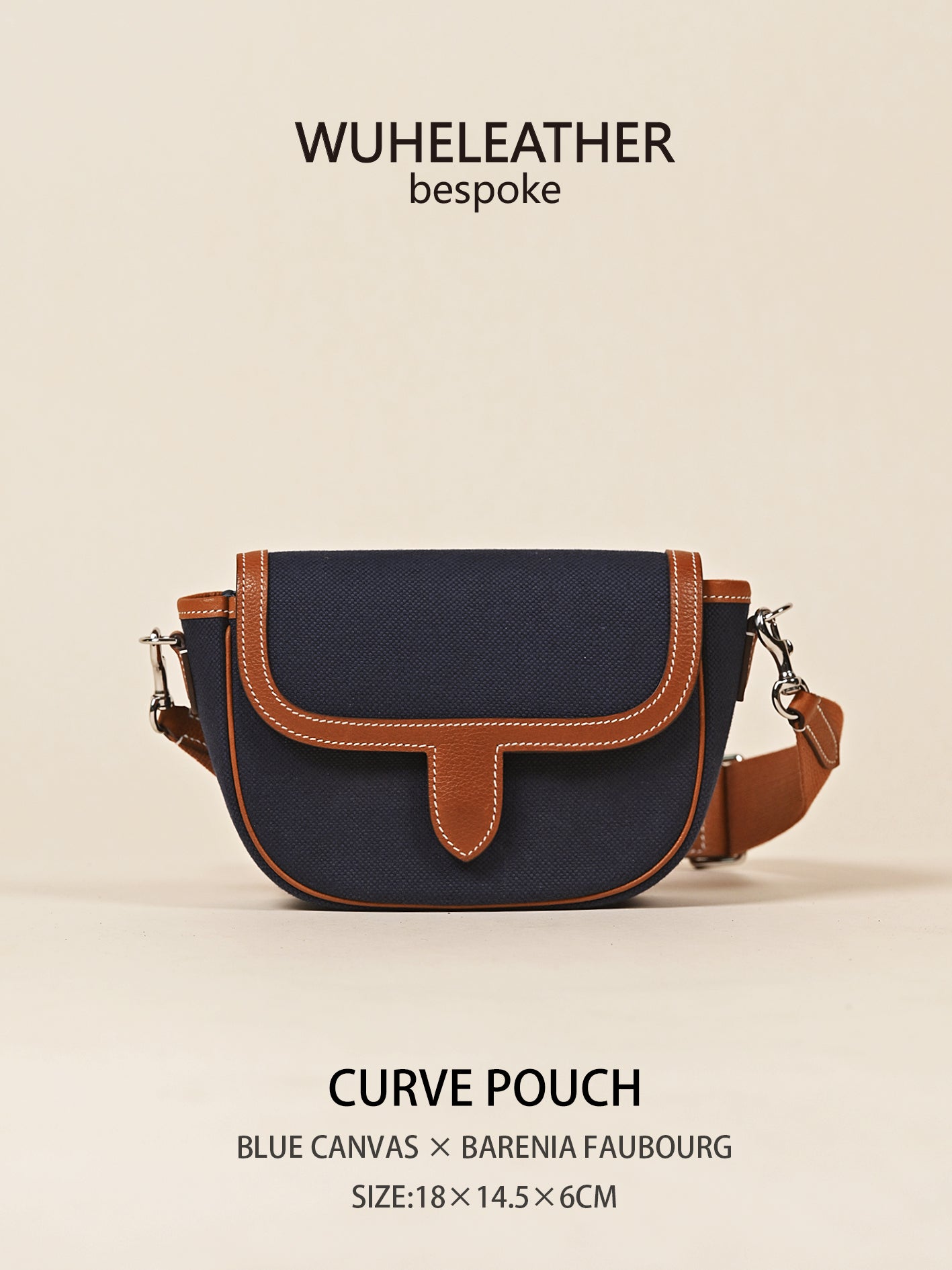CURVE POUCH · 18||Canvas ×Barenia Faubourg