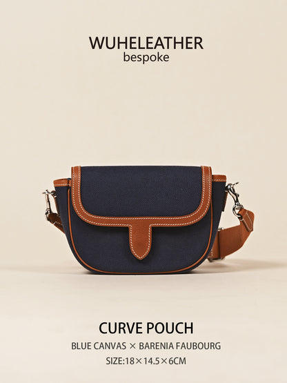 CURVE POUCH · 18||Canvas ×Barenia Faubourg