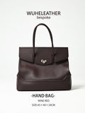 WUHE||Classic handbag/Leather frame shoulder strap