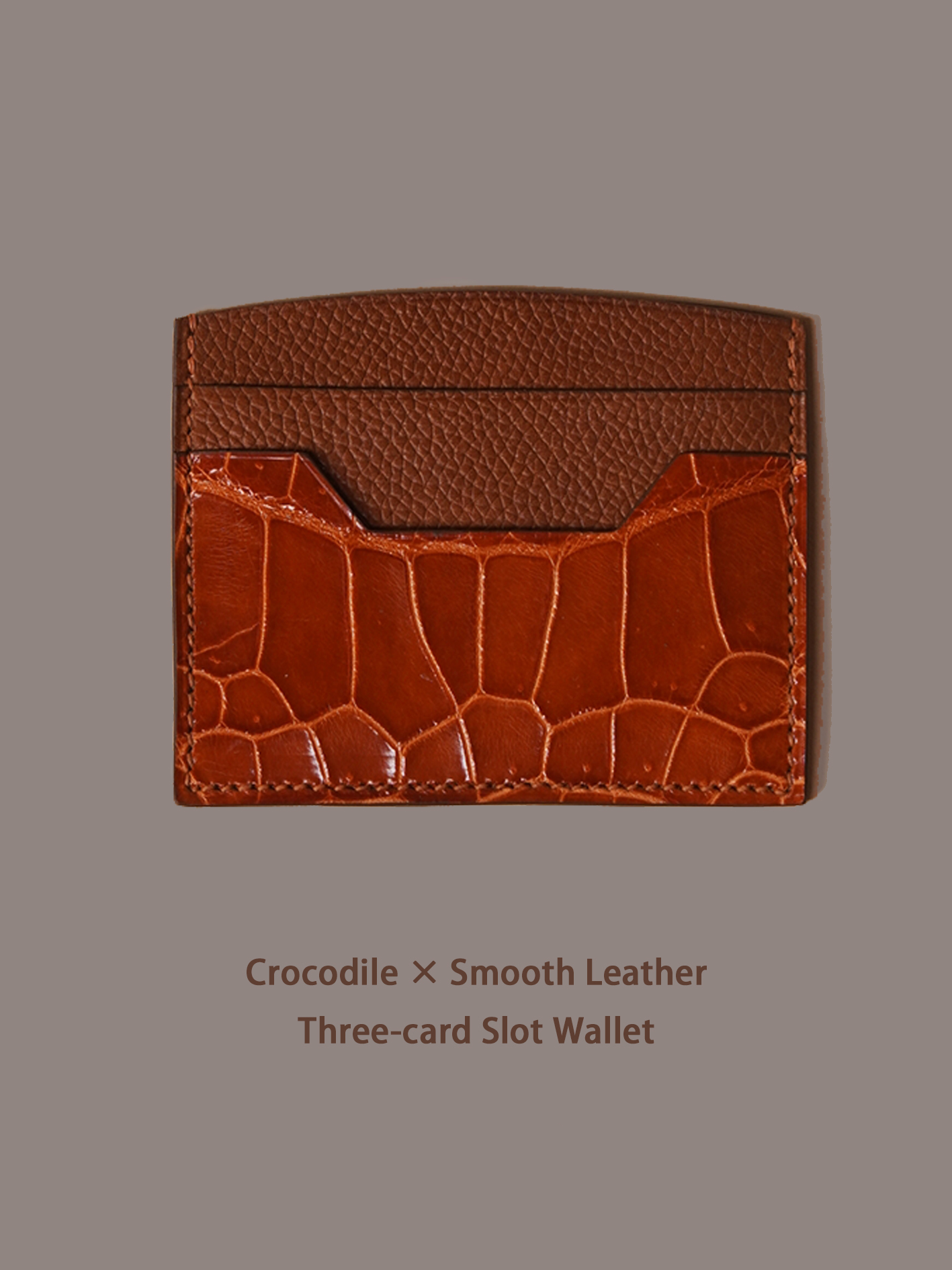 KNES  Card holder with  crocodile