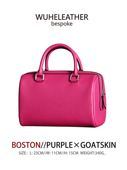 Minimalist Boston Bag ||GOATSKIN