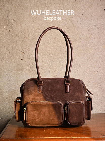 WUHE||POCKET HUB,Suede Calfskin